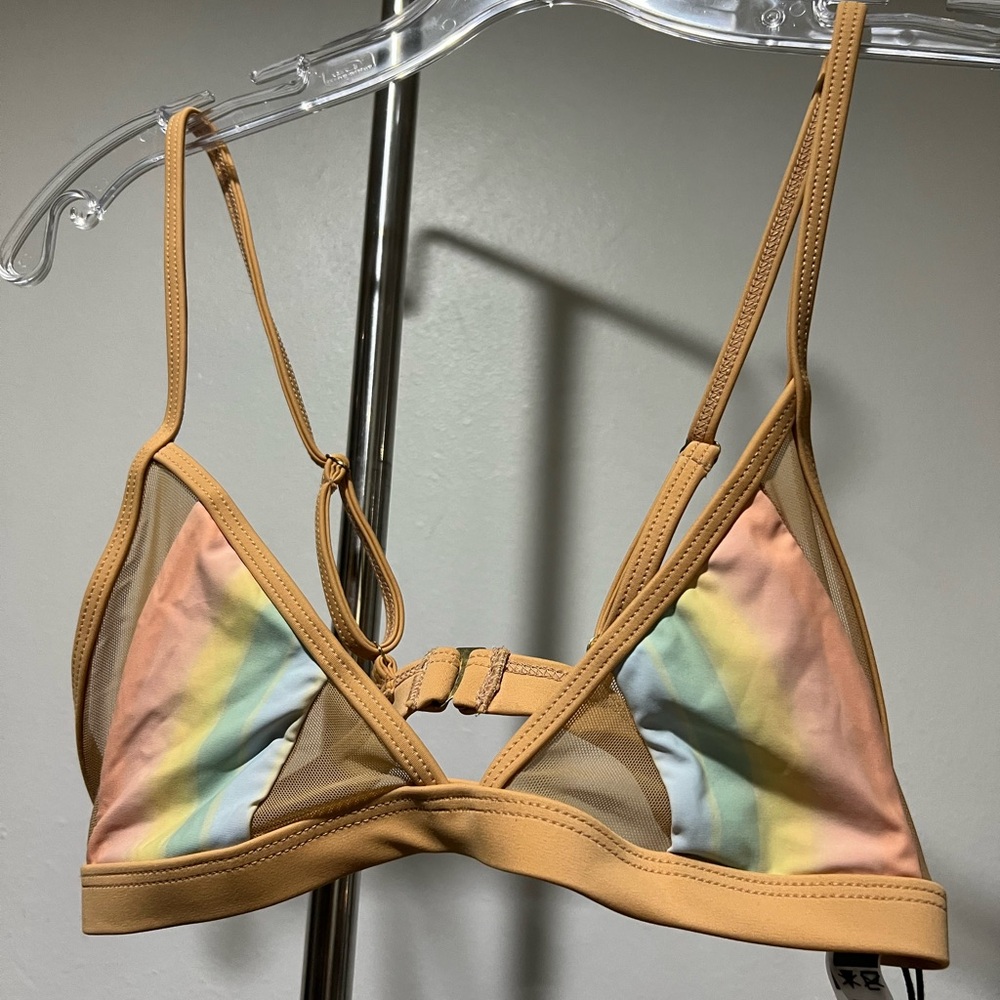 Colorful Triangle Bikini Top